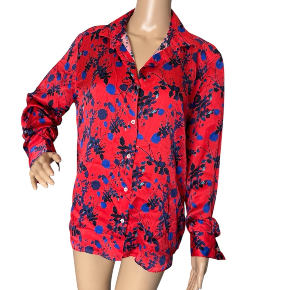 Valambert Jams Italy Silk Red Shirt